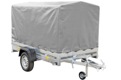 PKW Anhänger 230x125 Garden Trailer 230 KIPP Unitrailer 750 kg mit Stützrad, 110 cm hoher Plane und Hochspriegel - Bild 15